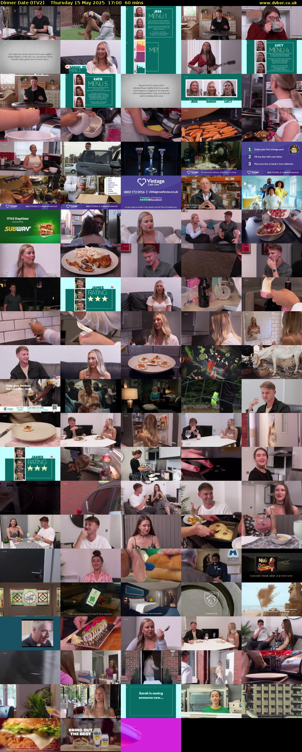 Dinner Date (ITV2) Thursday 15 May 2025 17:00 - 18:00