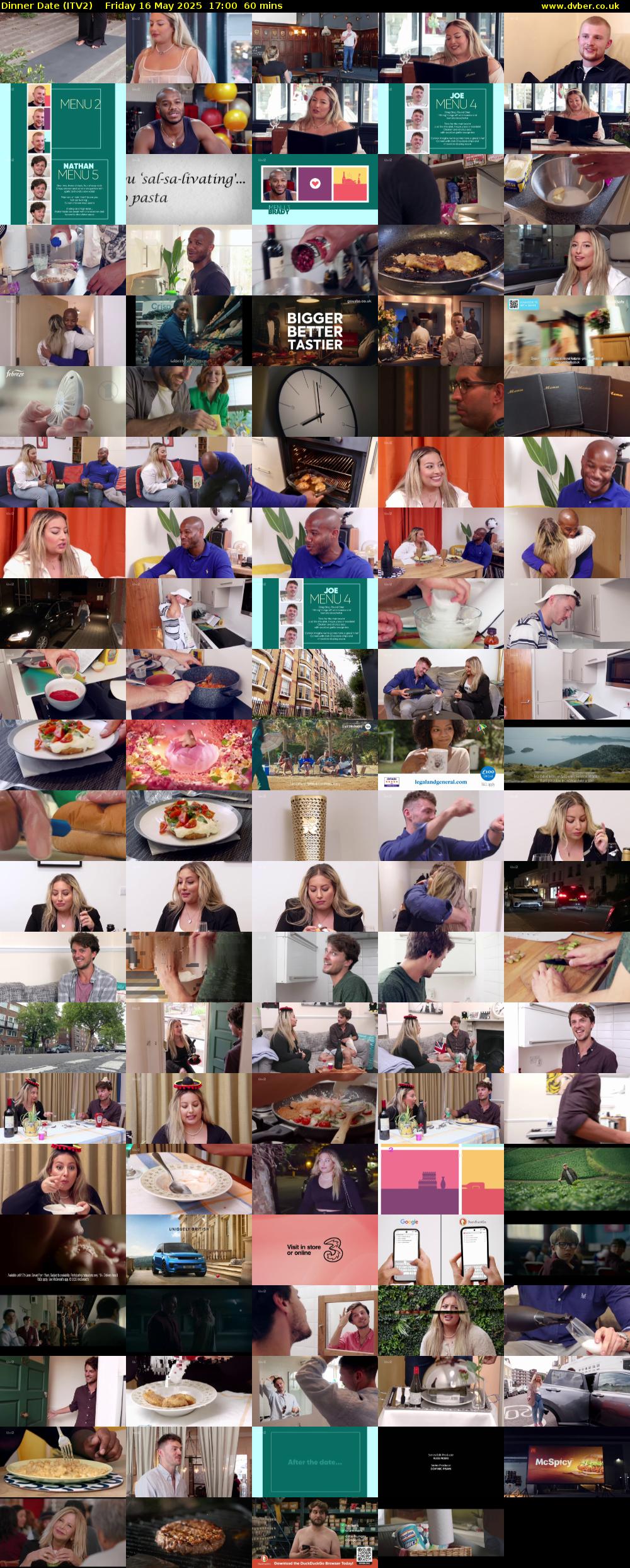 Dinner Date (ITV2) Friday 16 May 2025 17:00 - 18:00