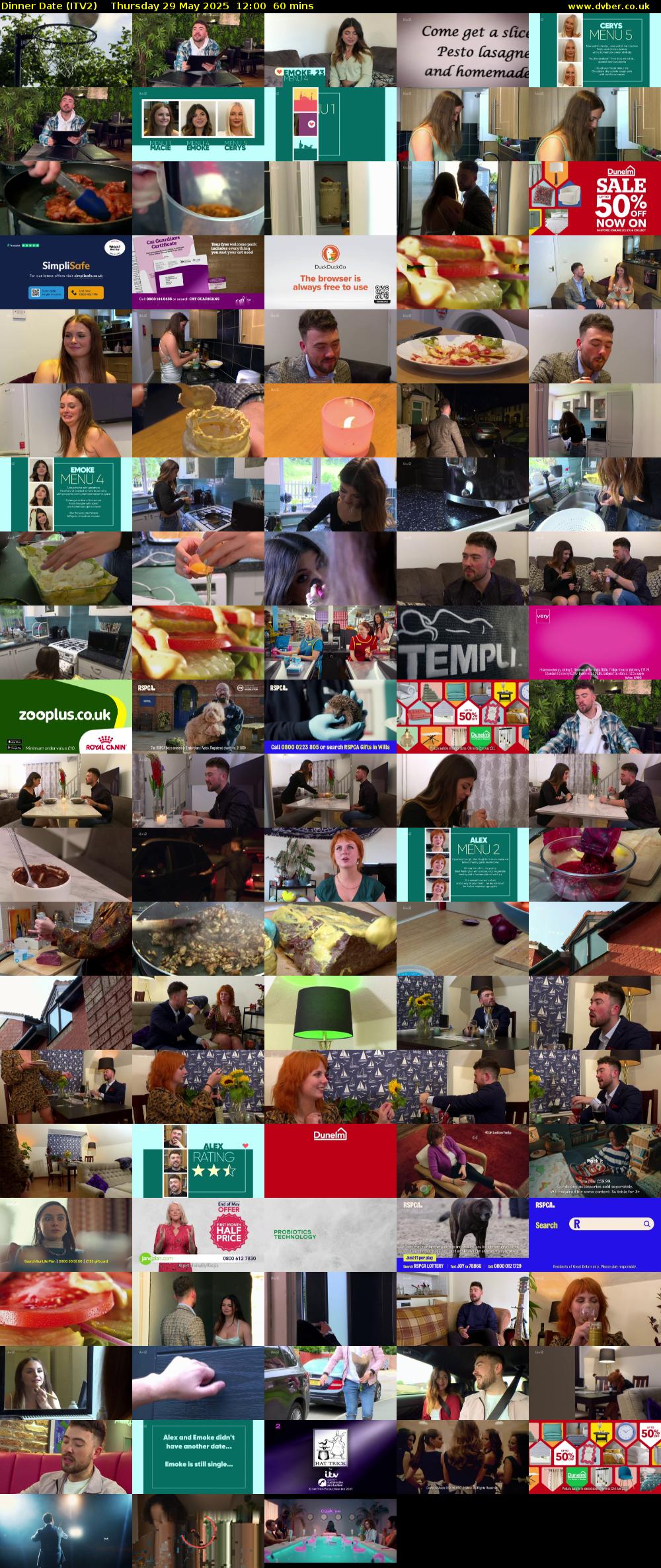 Dinner Date (ITV2) Thursday 29 May 2025 12:00 - 13:00