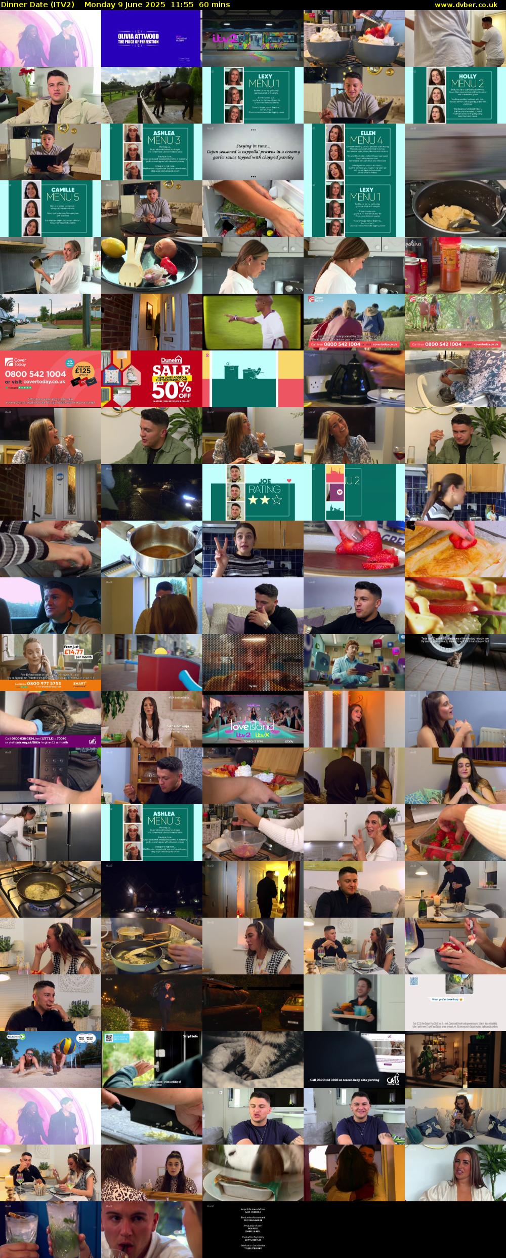 Dinner Date (ITV2) Monday 9 June 2025 11:55 - 12:55