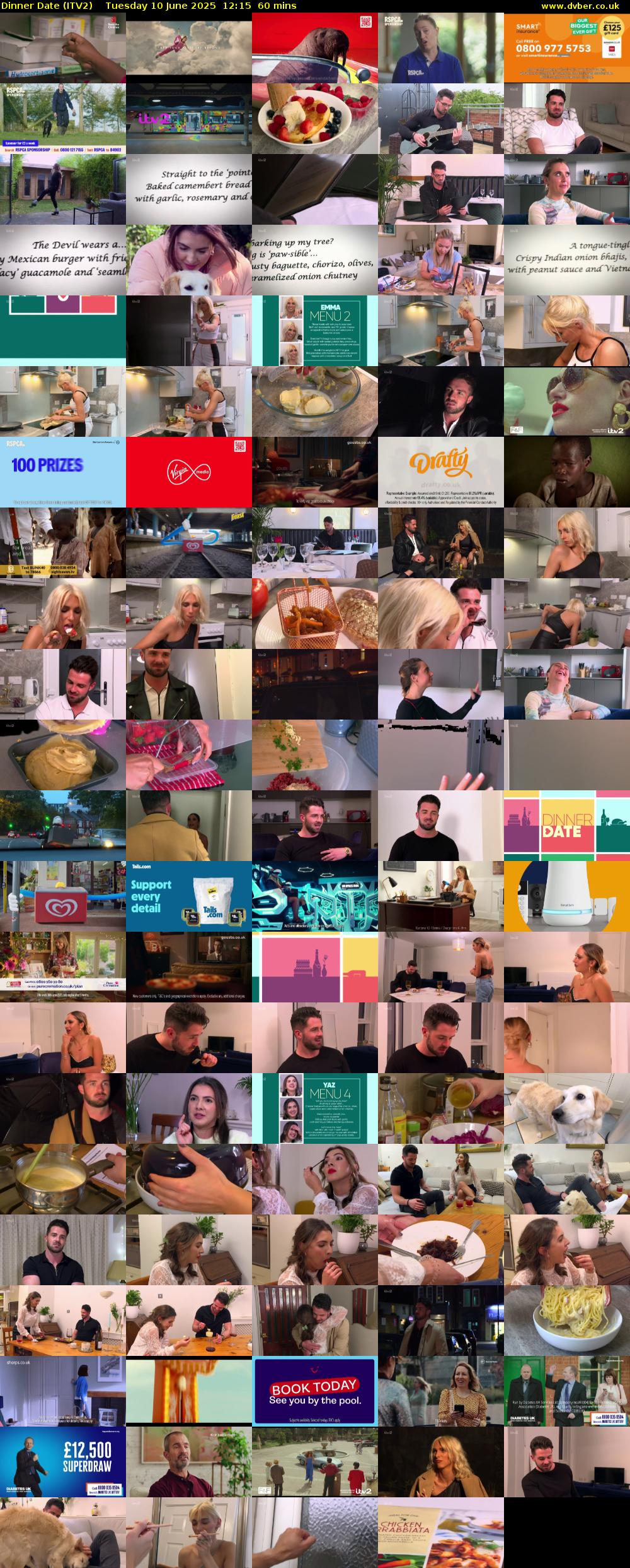 Dinner Date (ITV2) Tuesday 10 June 2025 12:15 - 13:15