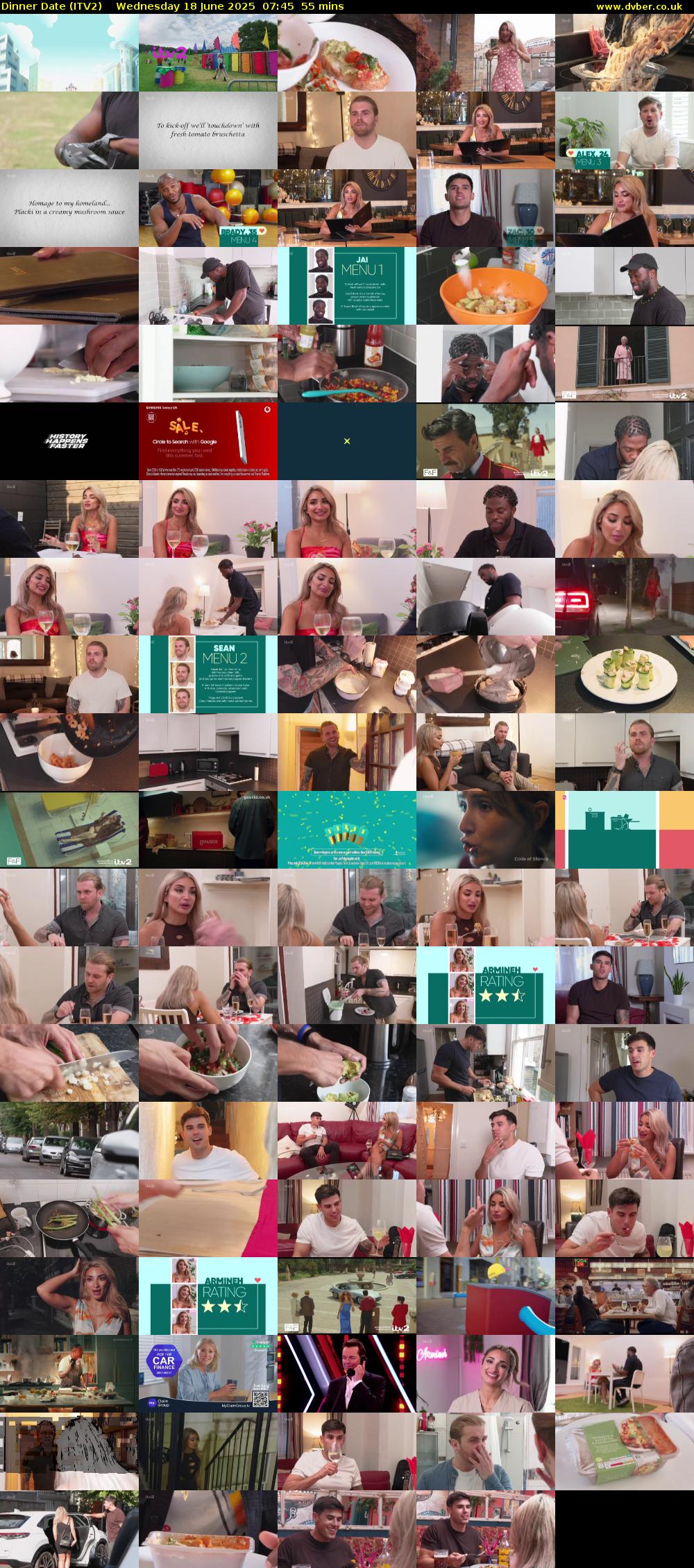 Dinner Date (ITV2) Wednesday 18 June 2025 07:45 - 08:40