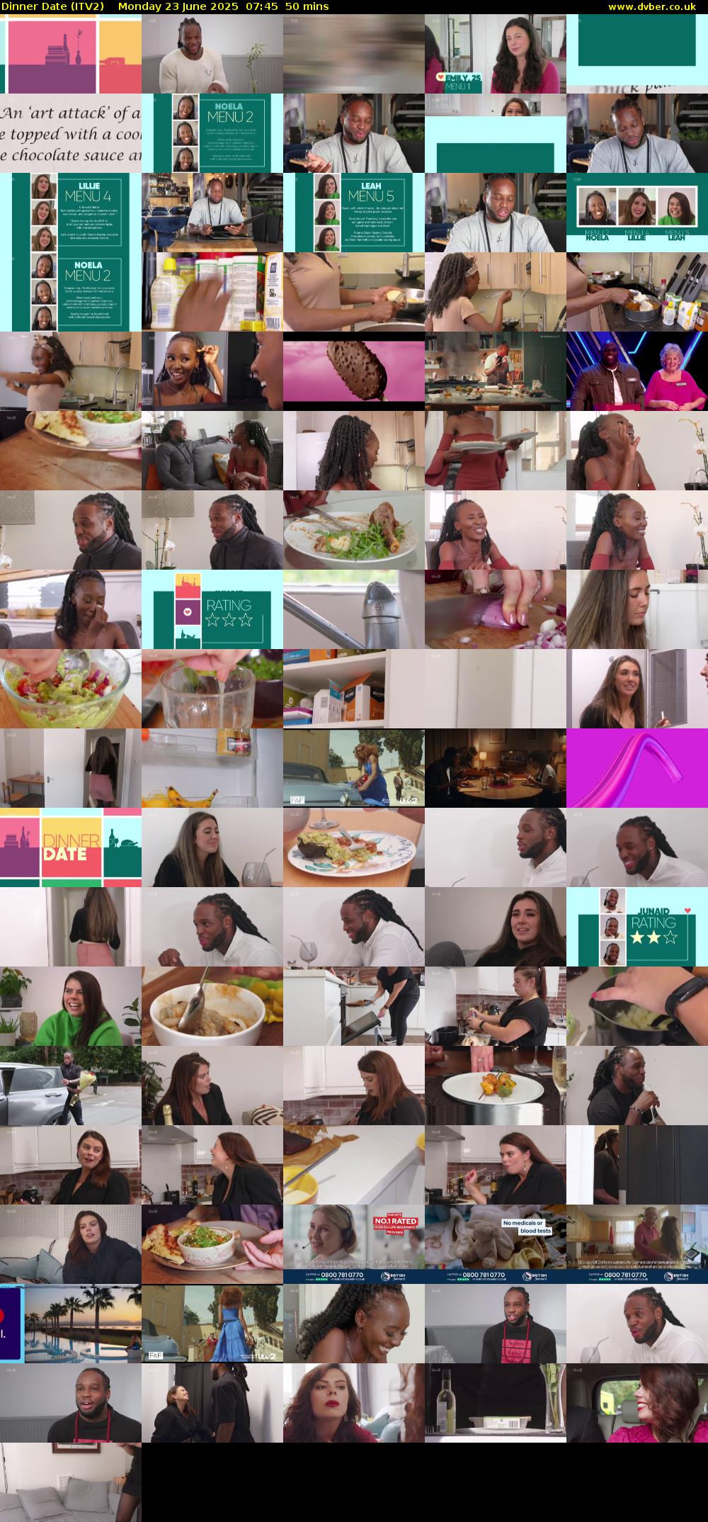 Dinner Date (ITV2) Monday 23 June 2025 07:45 - 08:35
