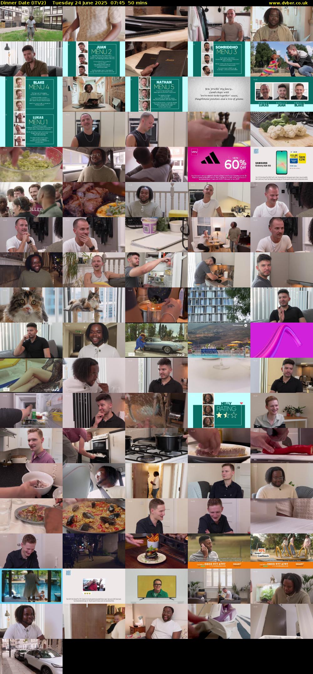 Dinner Date (ITV2) Tuesday 24 June 2025 07:45 - 08:35