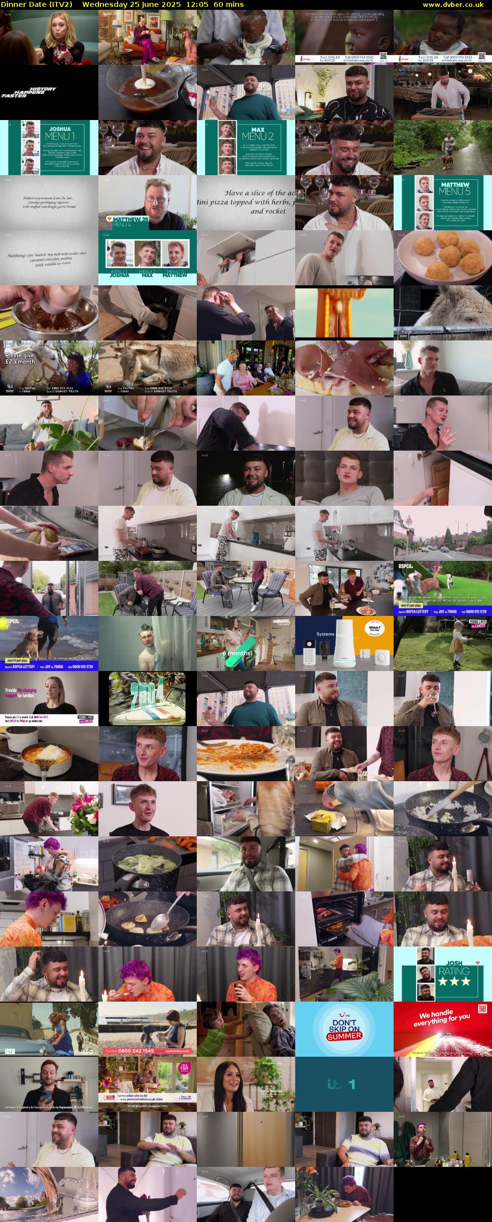 Dinner Date (ITV2) Wednesday 25 June 2025 12:05 - 13:05