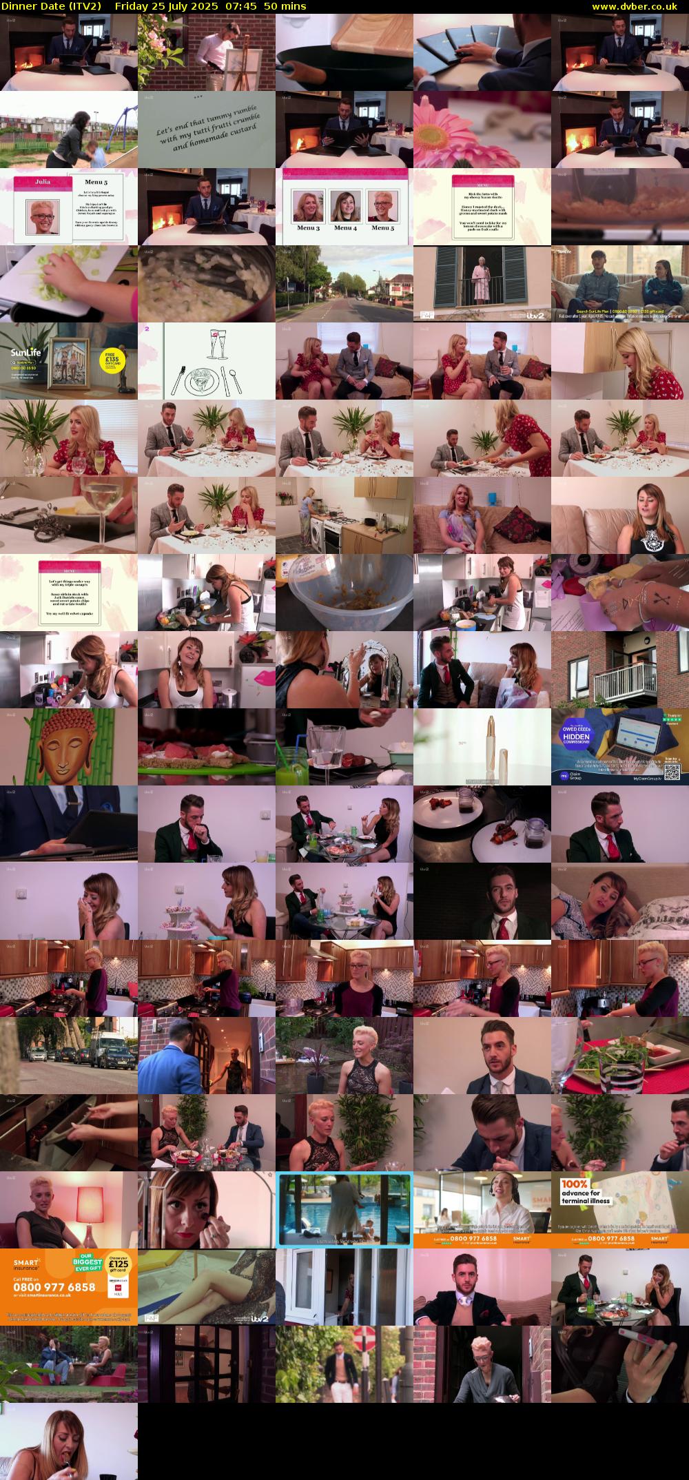 Dinner Date (ITV2) Friday 25 July 2025 07:45 - 08:35