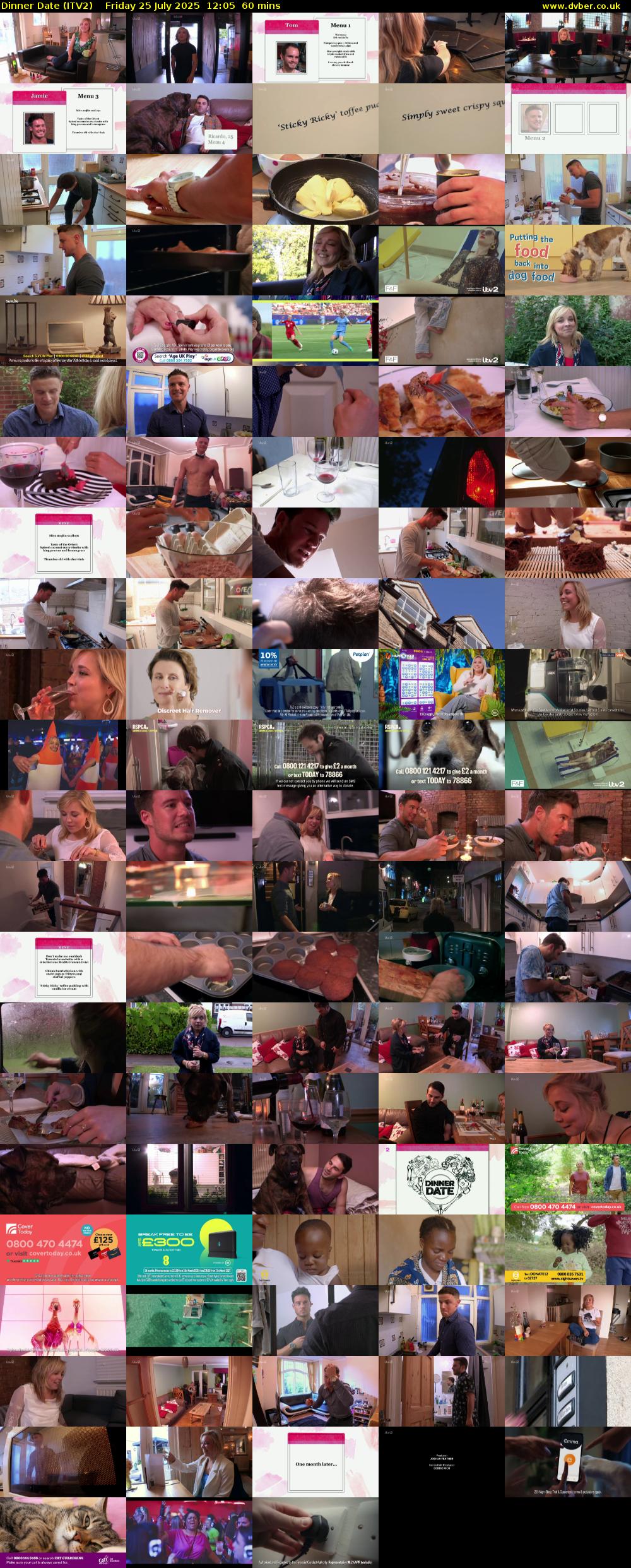 Dinner Date (ITV2) Friday 25 July 2025 12:05 - 13:05