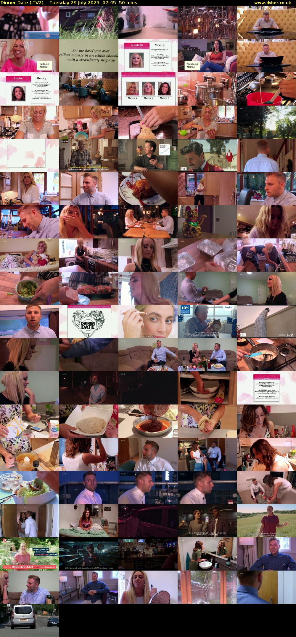 Dinner Date (ITV2) Tuesday 29 July 2025 07:45 - 08:35