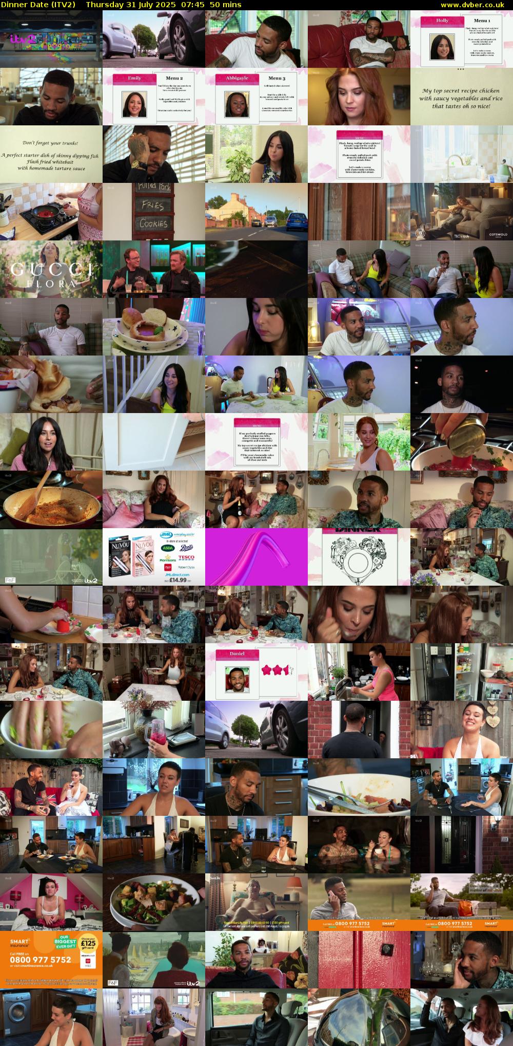 Dinner Date (ITV2) Thursday 31 July 2025 07:45 - 08:35