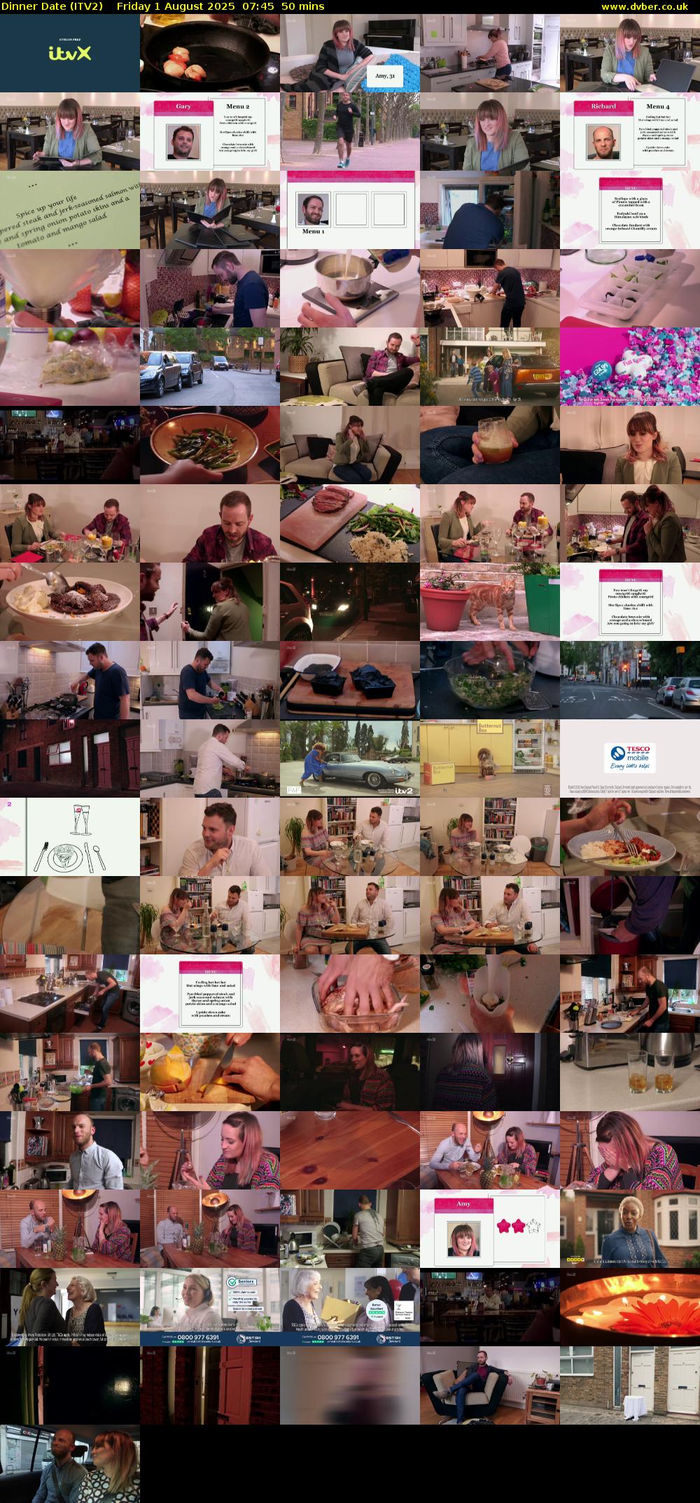 Dinner Date (ITV2) Friday 1 August 2025 07:45 - 08:35