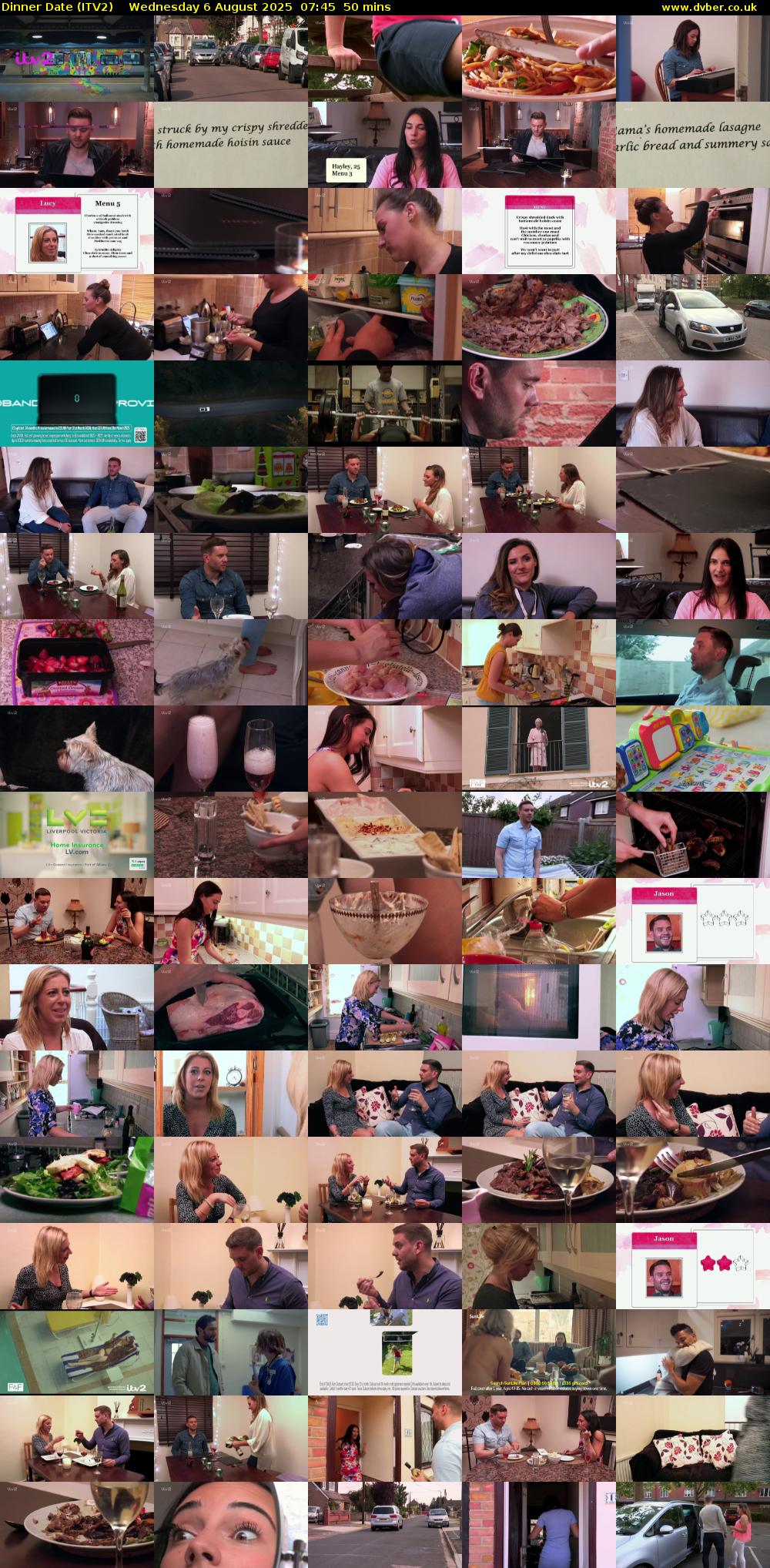 Dinner Date (ITV2) Wednesday 6 August 2025 07:45 - 08:35