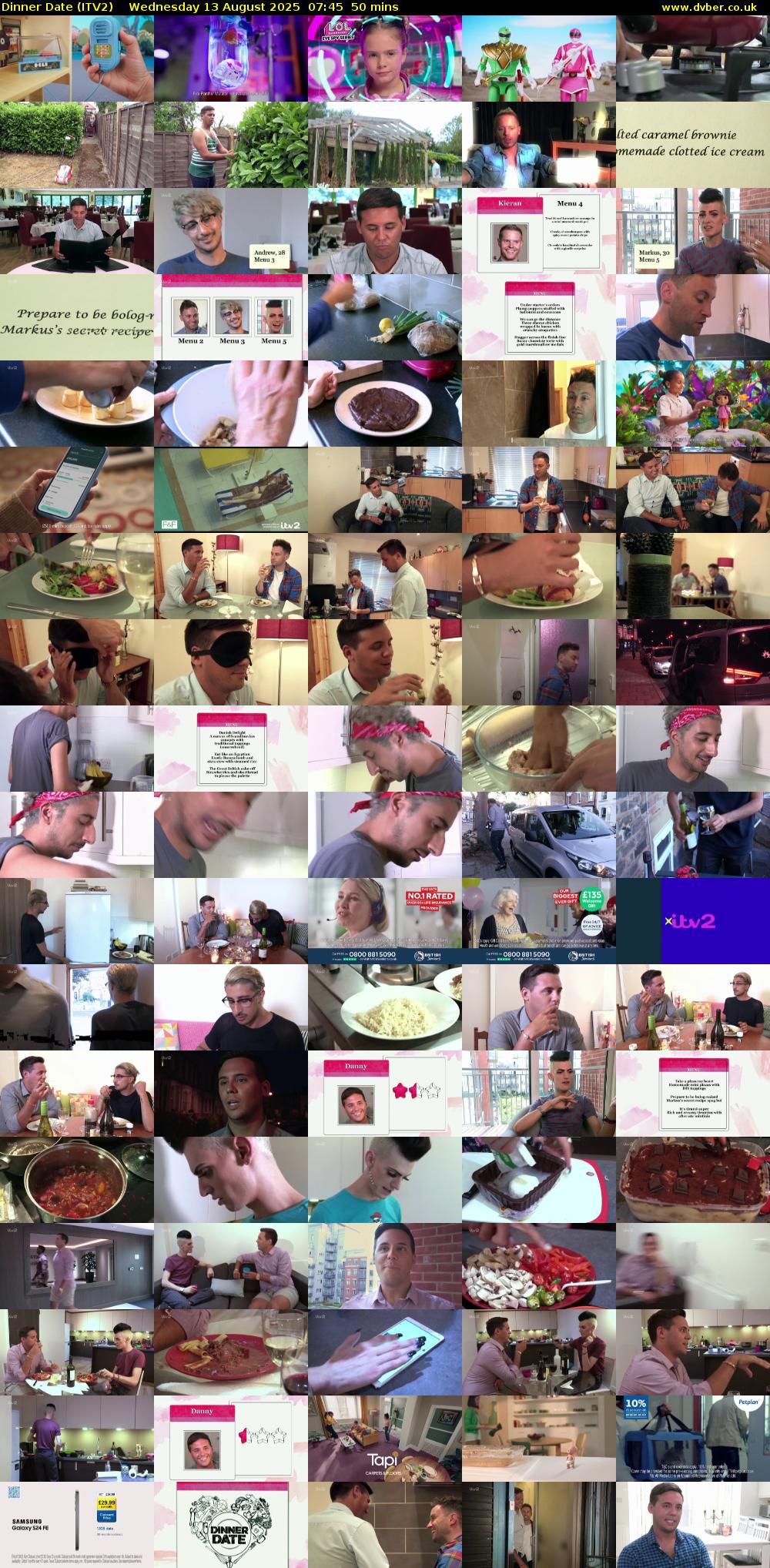 Dinner Date (ITV2) Wednesday 13 August 2025 07:45 - 08:35