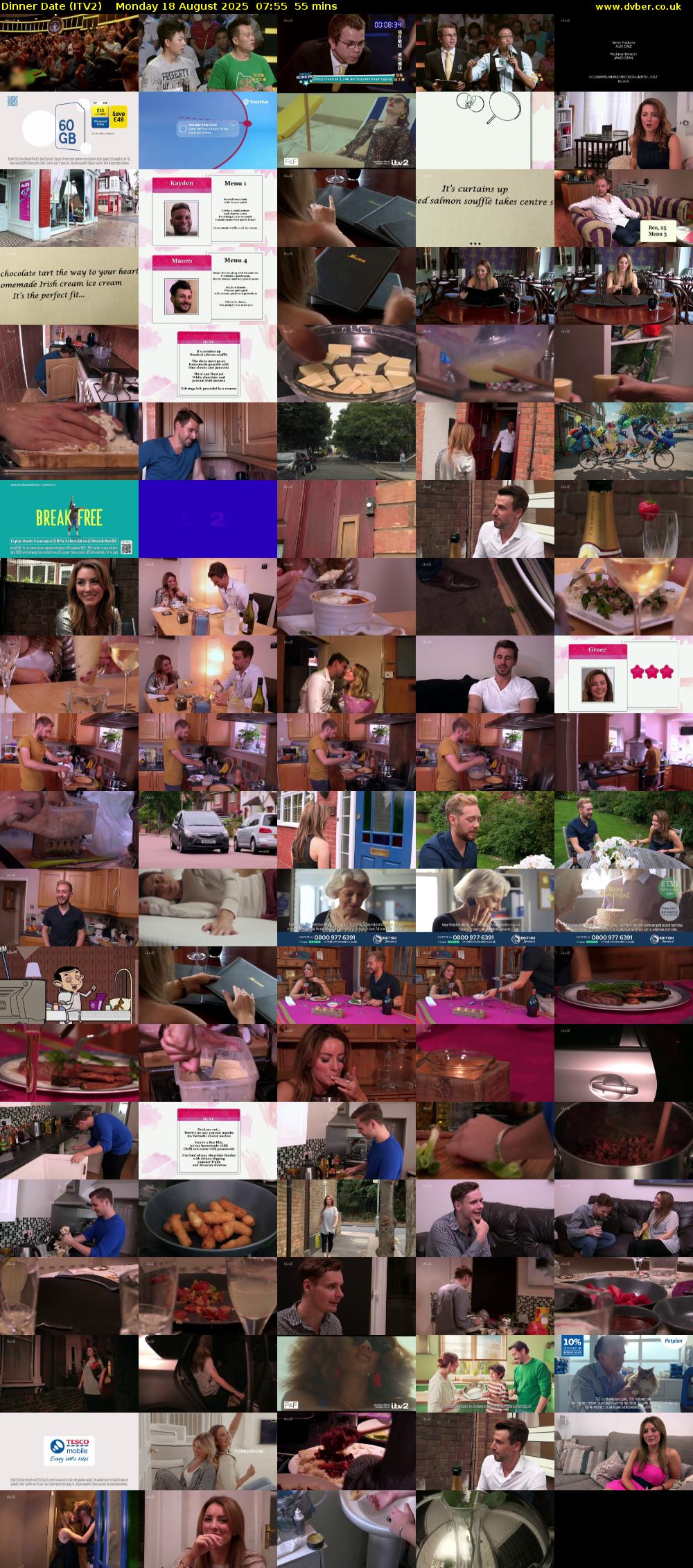 Dinner Date (ITV2) Monday 18 August 2025 07:55 - 08:50