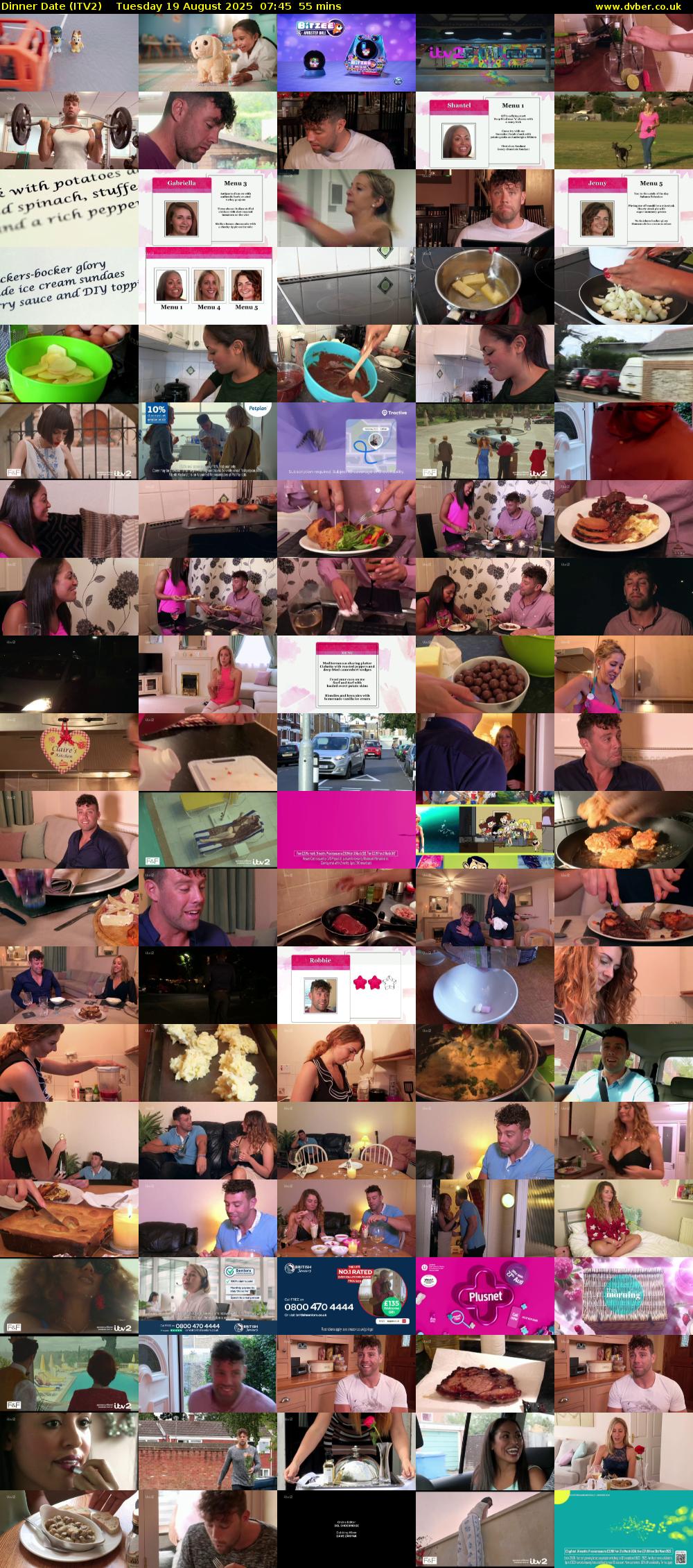 Dinner Date (ITV2) Tuesday 19 August 2025 07:45 - 08:40
