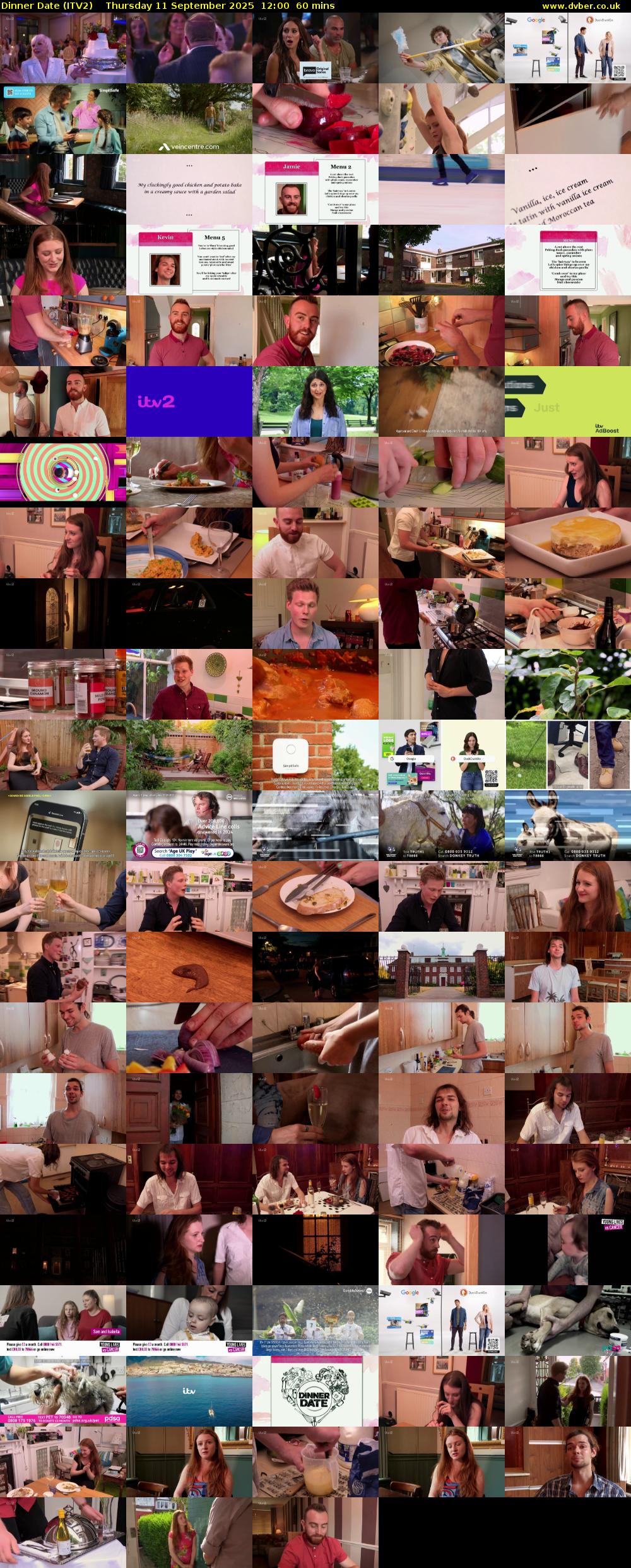 Dinner Date (ITV2) Thursday 11 September 2025 12:00 - 13:00