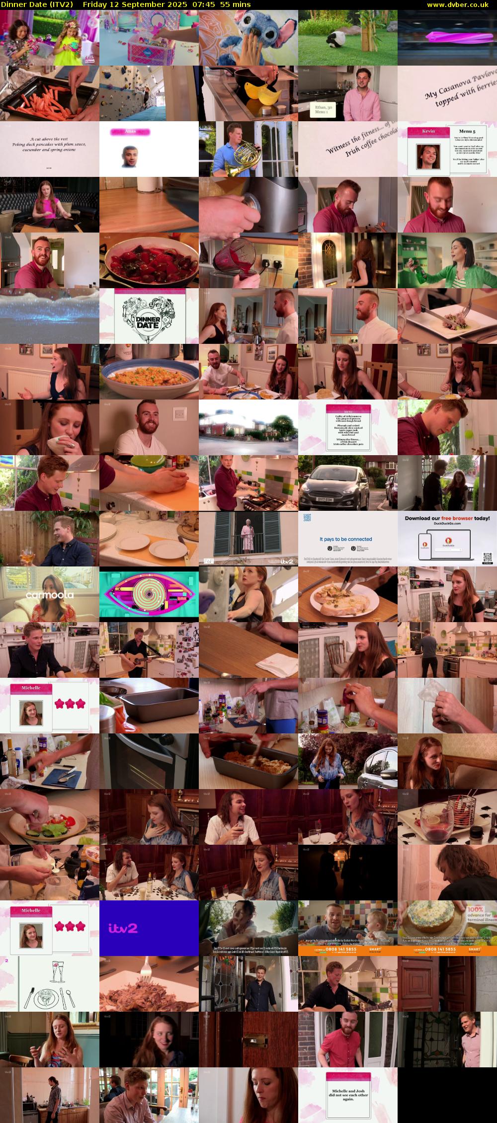 Dinner Date (ITV2) Friday 12 September 2025 07:45 - 08:40