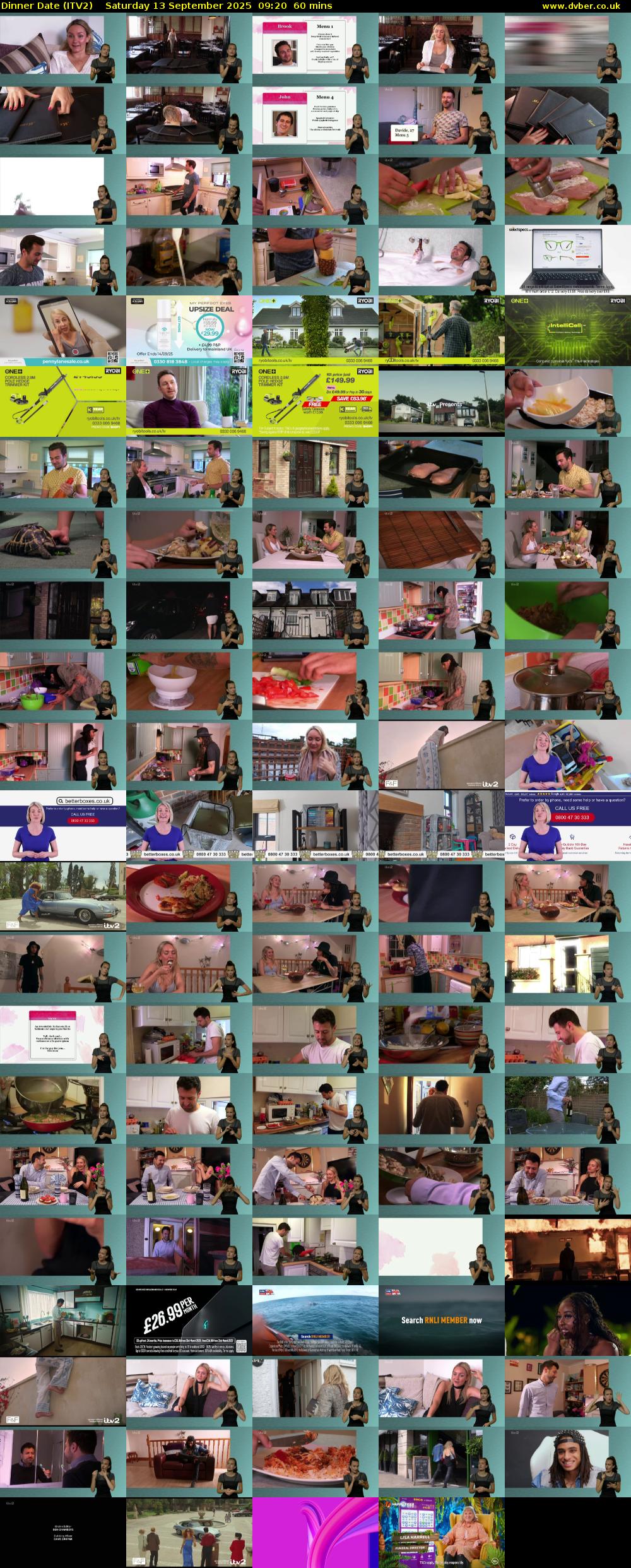 Dinner Date (ITV2) Saturday 13 September 2025 09:20 - 10:20