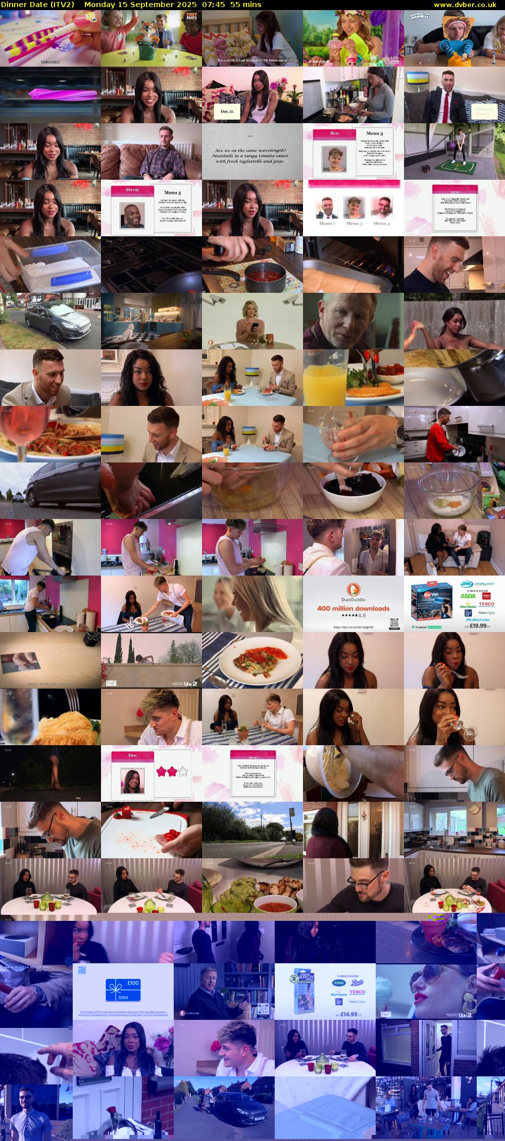Dinner Date (ITV2) Monday 15 September 2025 07:45 - 08:40