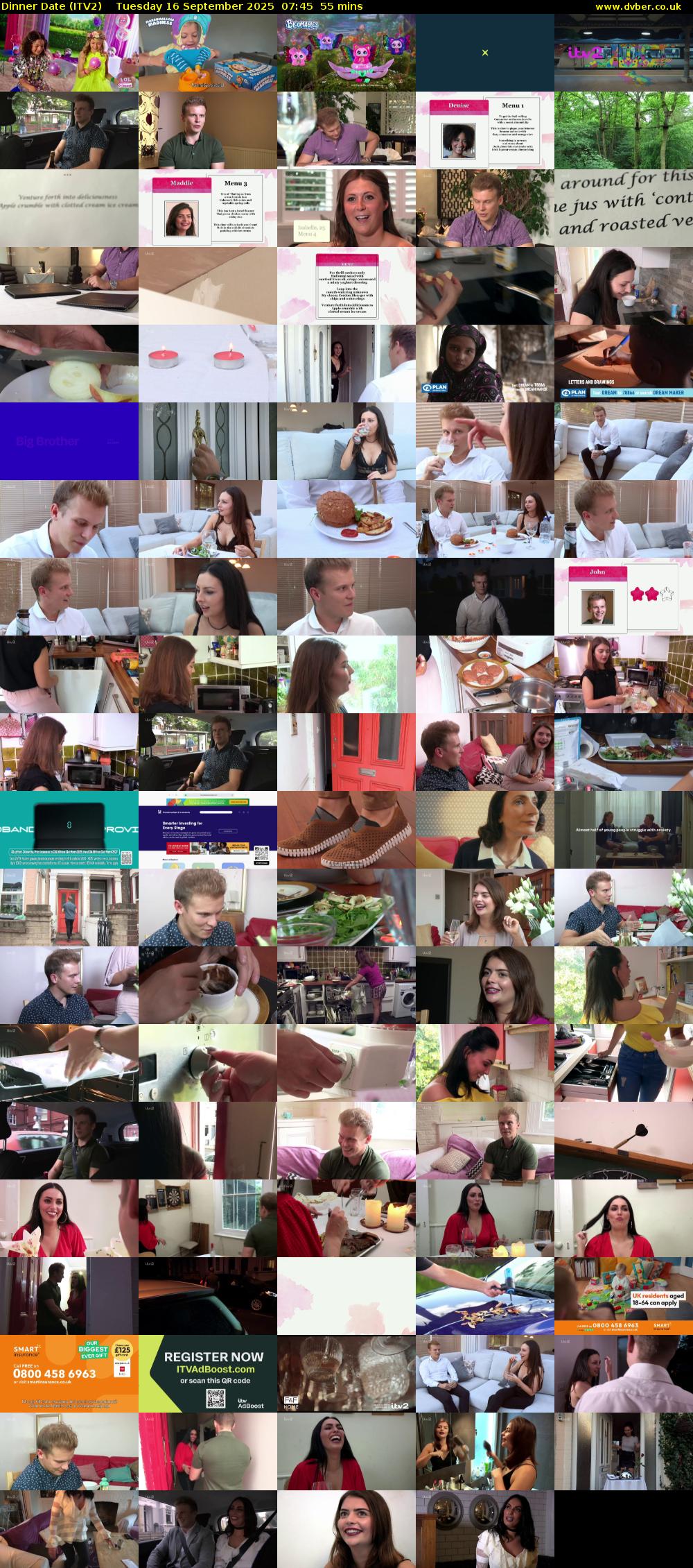 Dinner Date (ITV2) Tuesday 16 September 2025 07:45 - 08:40