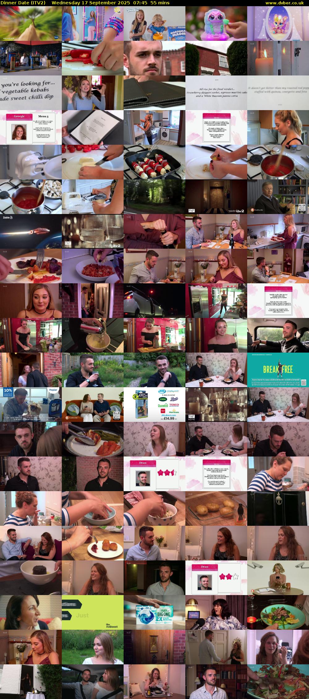 Dinner Date (ITV2) Wednesday 17 September 2025 07:45 - 08:40