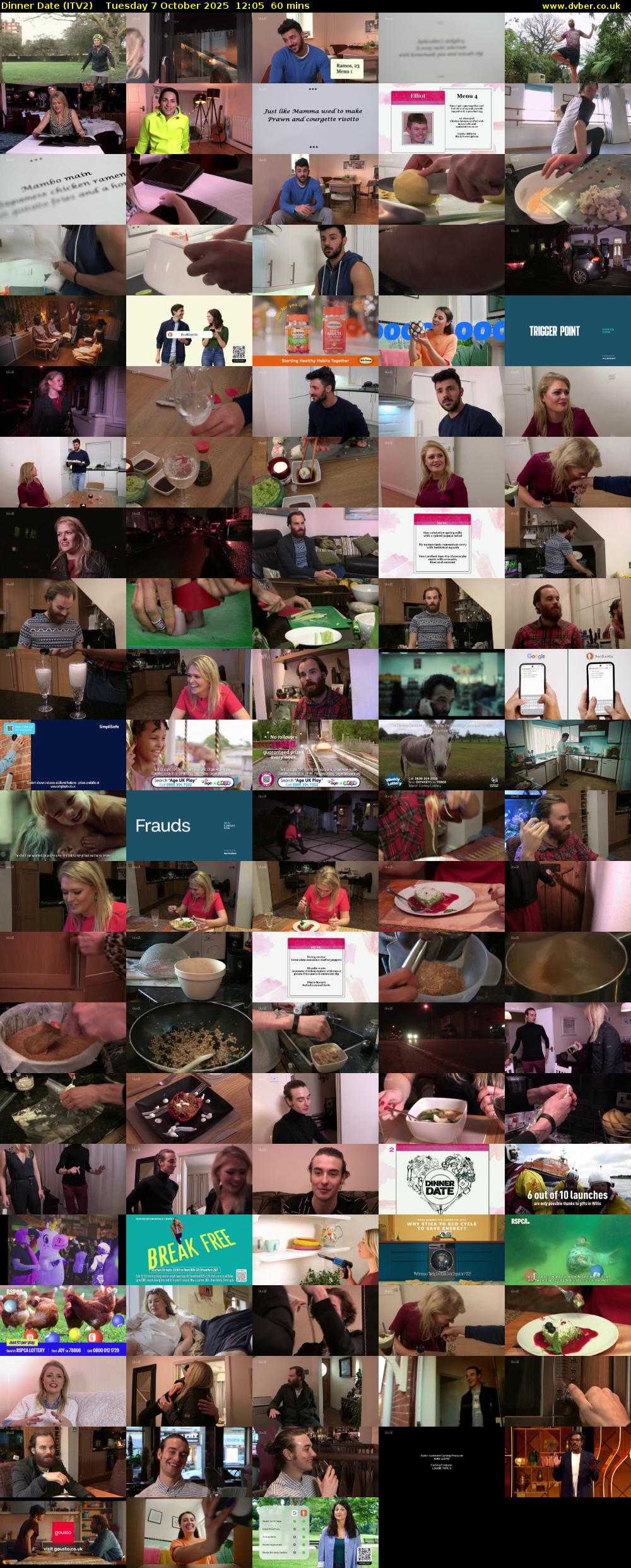 Dinner Date (ITV2) Tuesday 7 October 2025 12:05 - 13:05