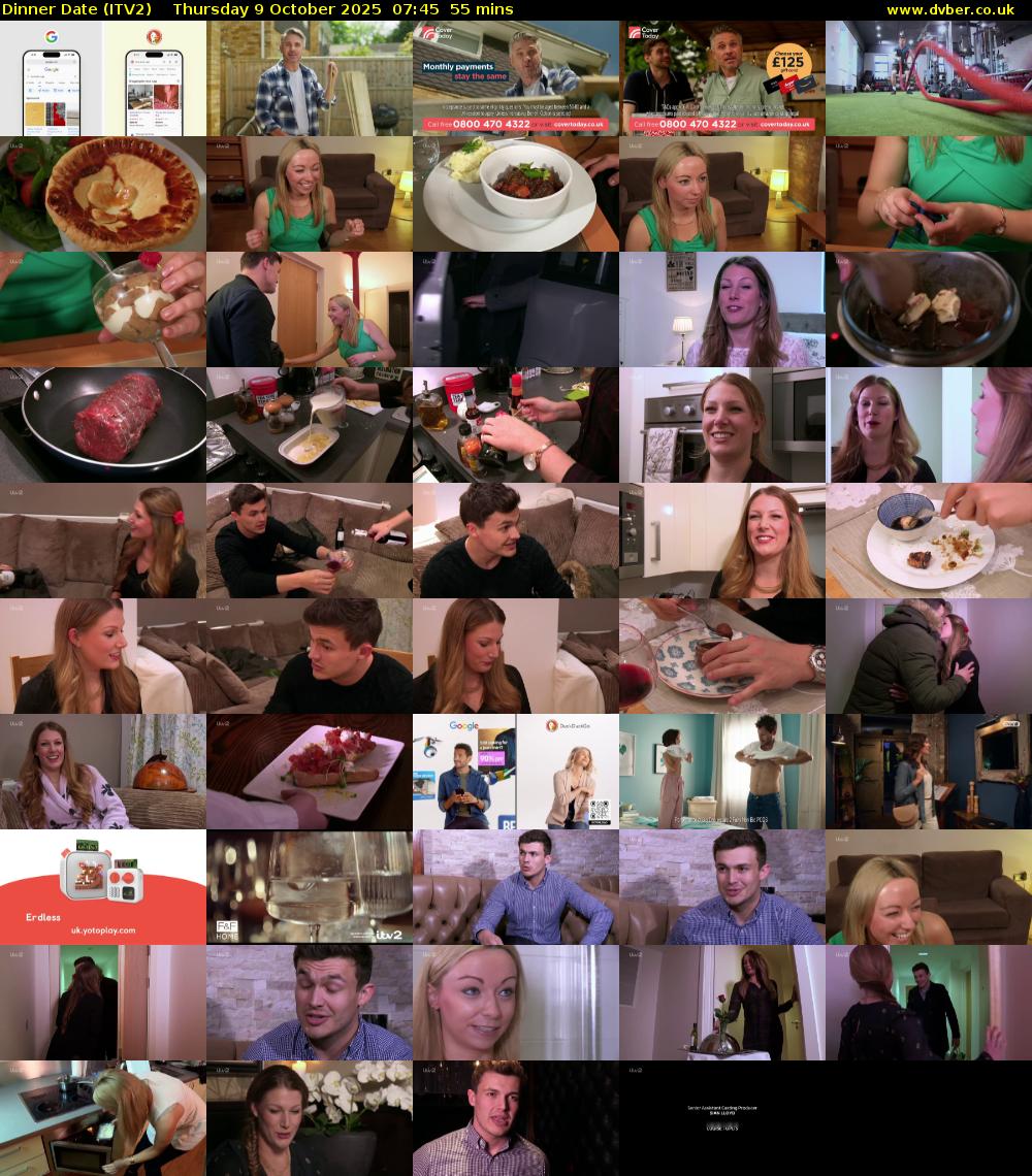 Dinner Date (ITV2) Thursday 9 October 2025 07:45 - 08:40