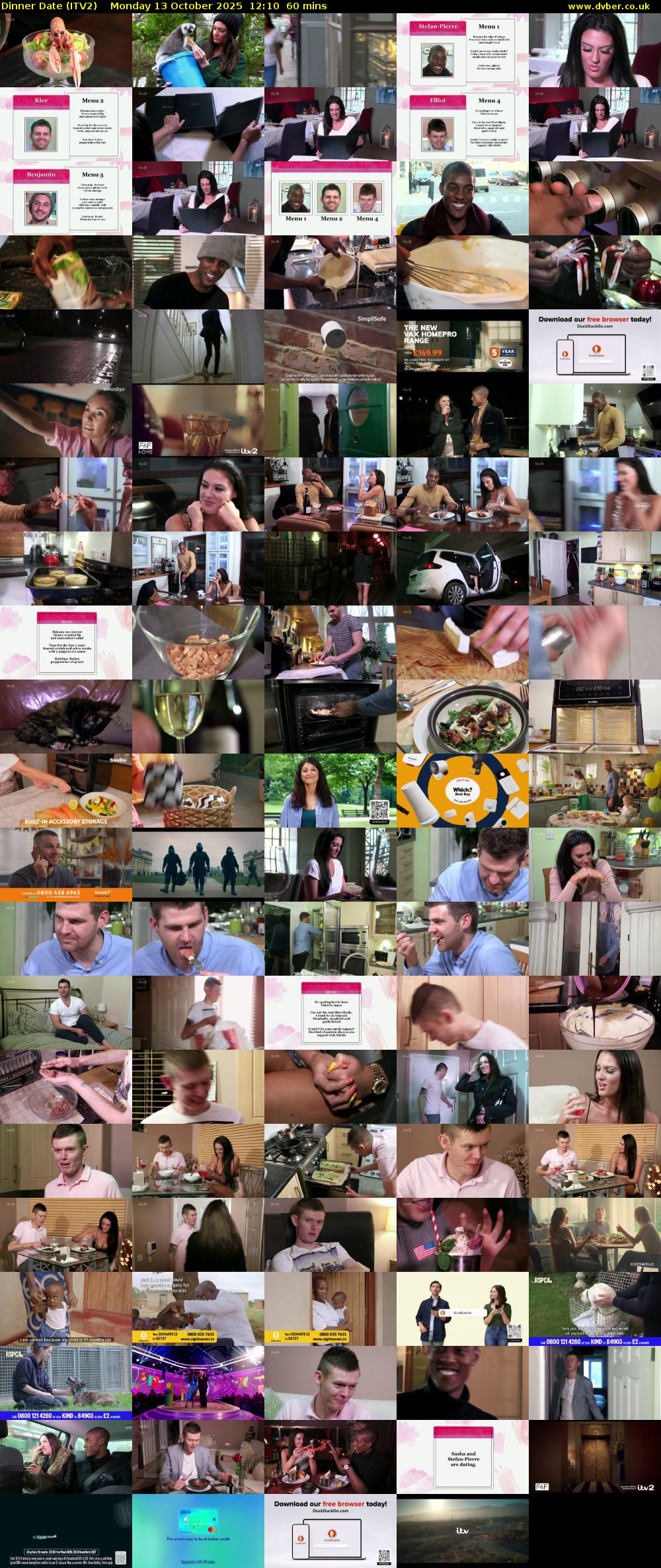 Dinner Date (ITV2) Monday 13 October 2025 12:10 - 13:10