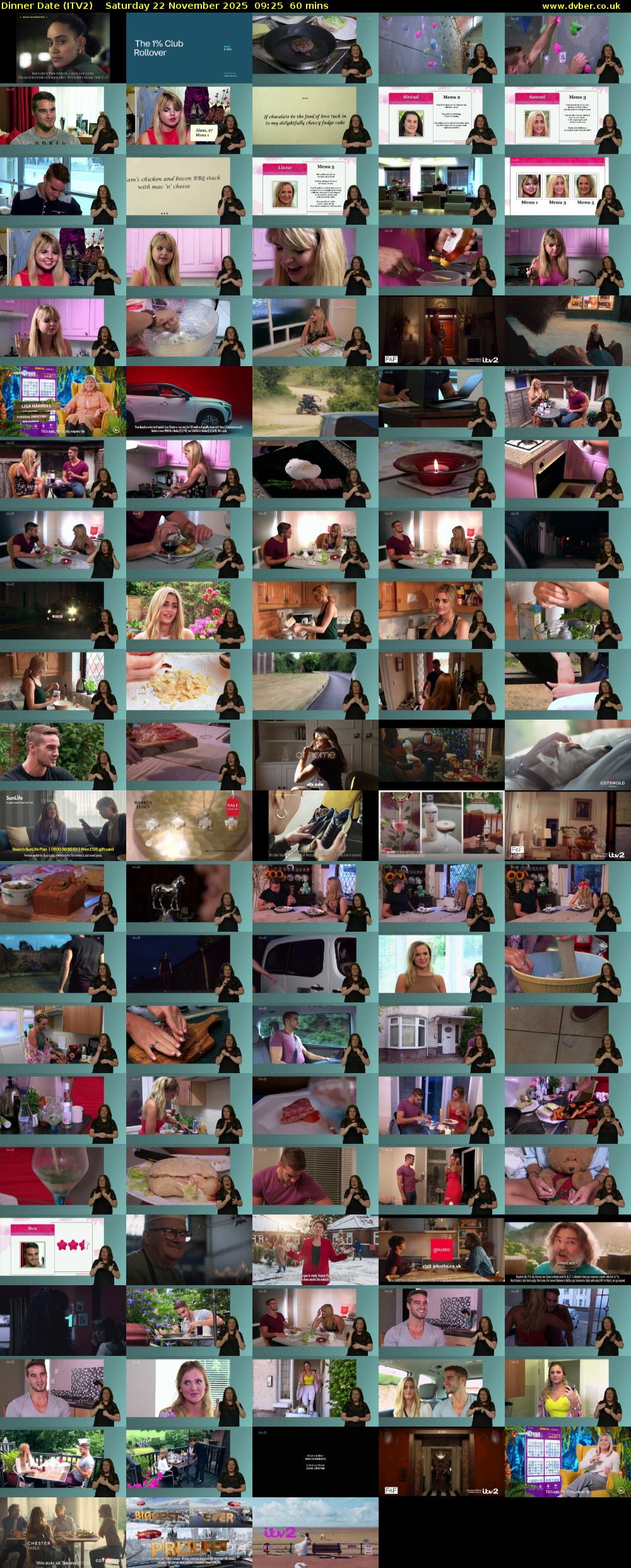 Dinner Date (ITV2) Saturday 22 November 2025 09:25 - 10:25