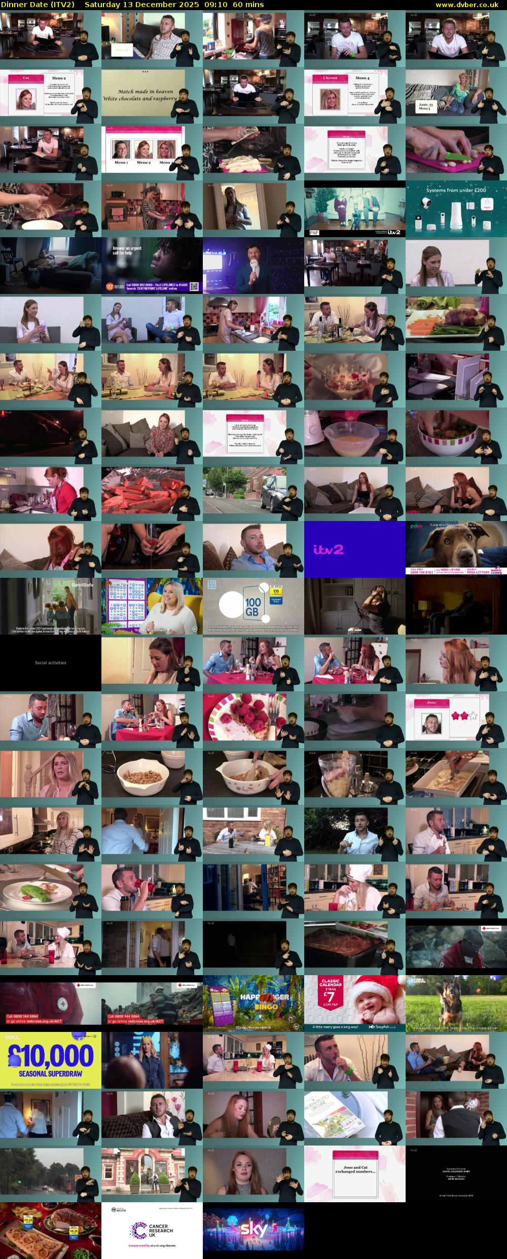 Dinner Date (ITV2) Saturday 13 December 2025 09:10 - 10:10