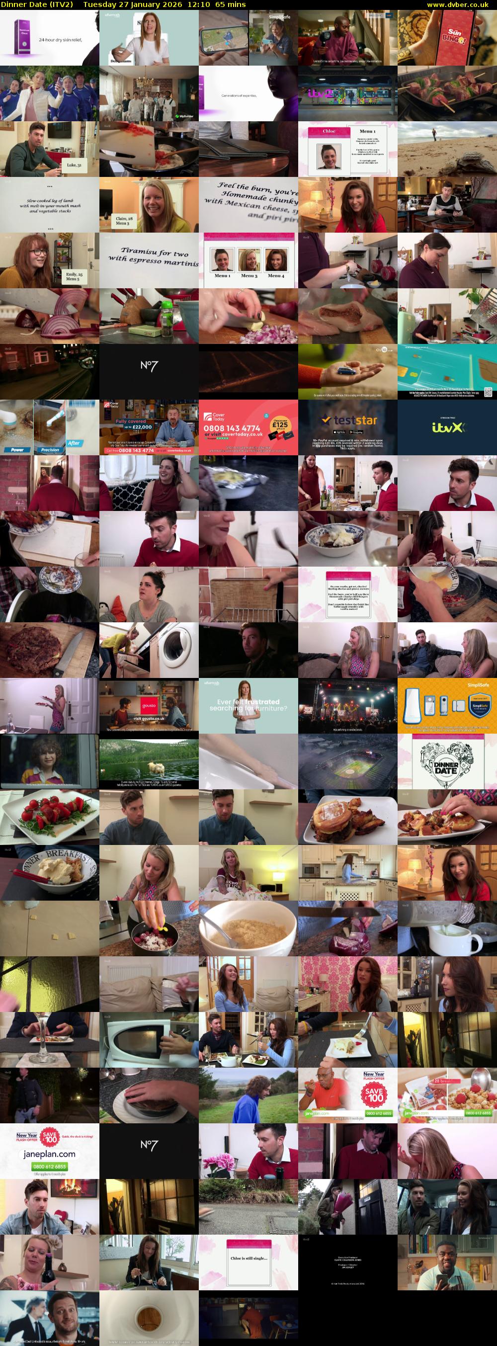 Dinner Date (ITV2) Tuesday 27 January 2026 12:10 - 13:15