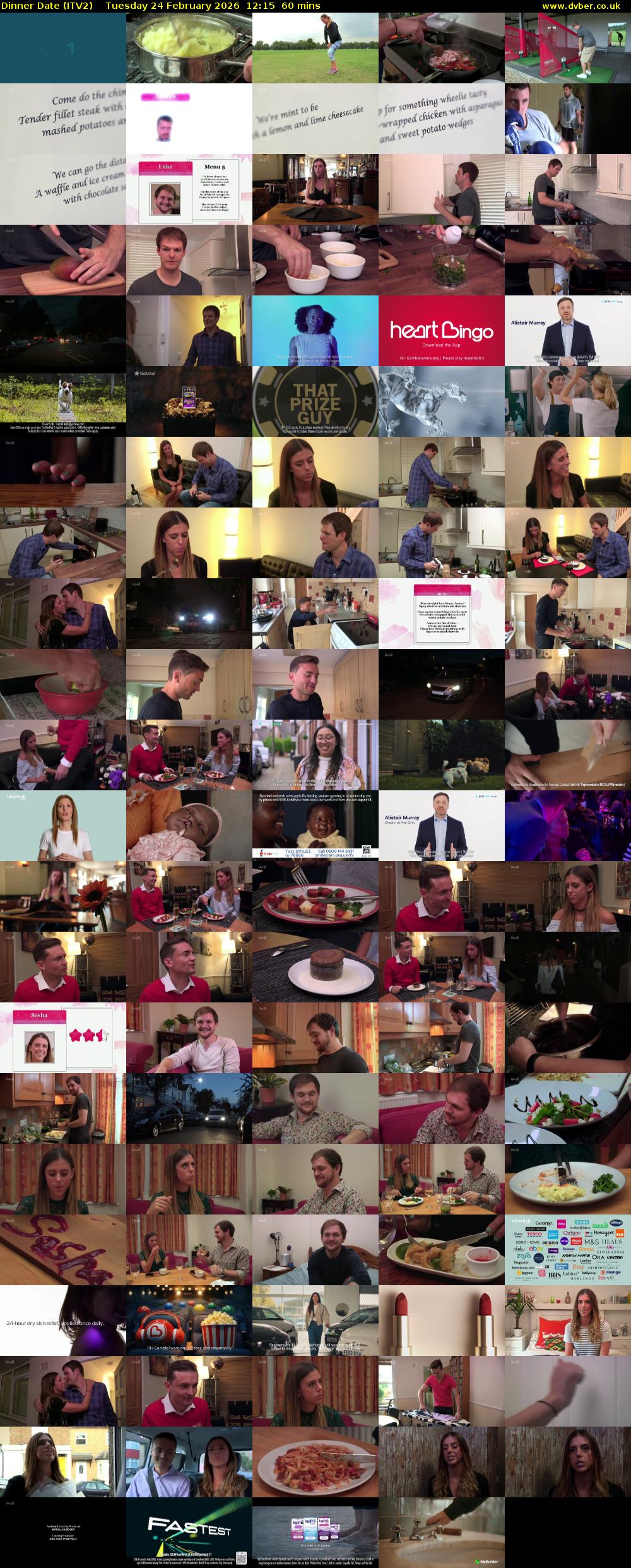 Dinner Date (ITV2) Tuesday 24 February 2026 12:15 - 13:15