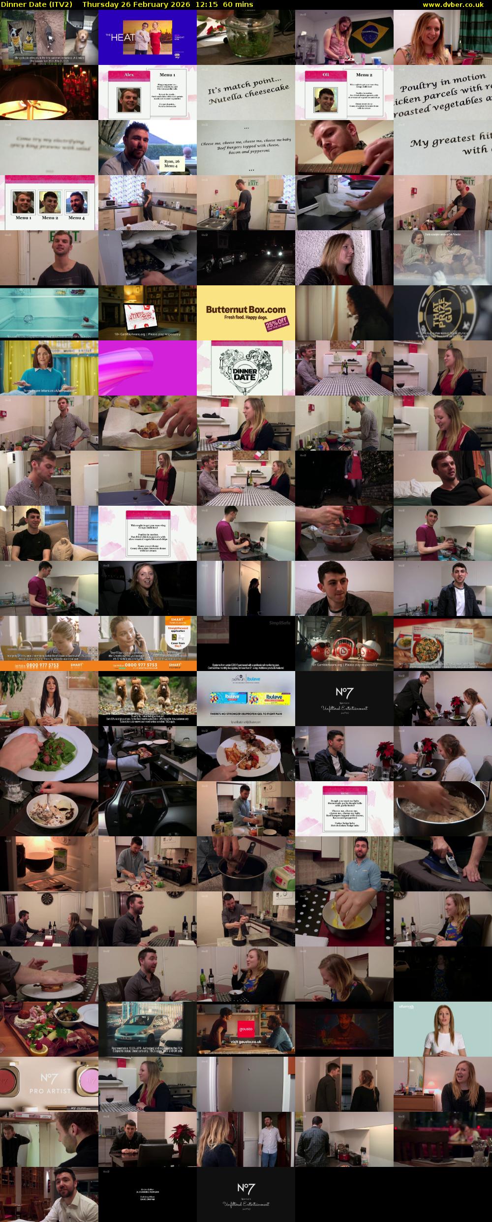 Dinner Date (ITV2) Thursday 26 February 2026 12:15 - 13:15