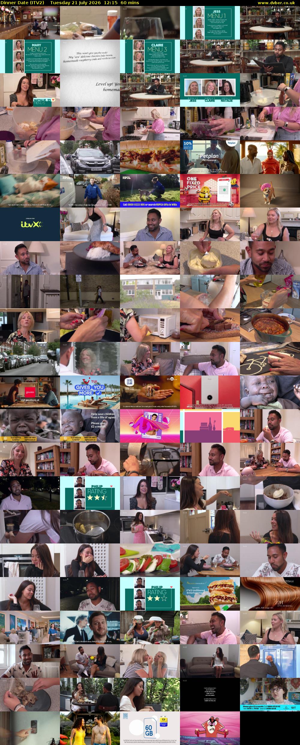 Dinner Date (ITV2) Tuesday 21 July 2026 12:15 - 13:15