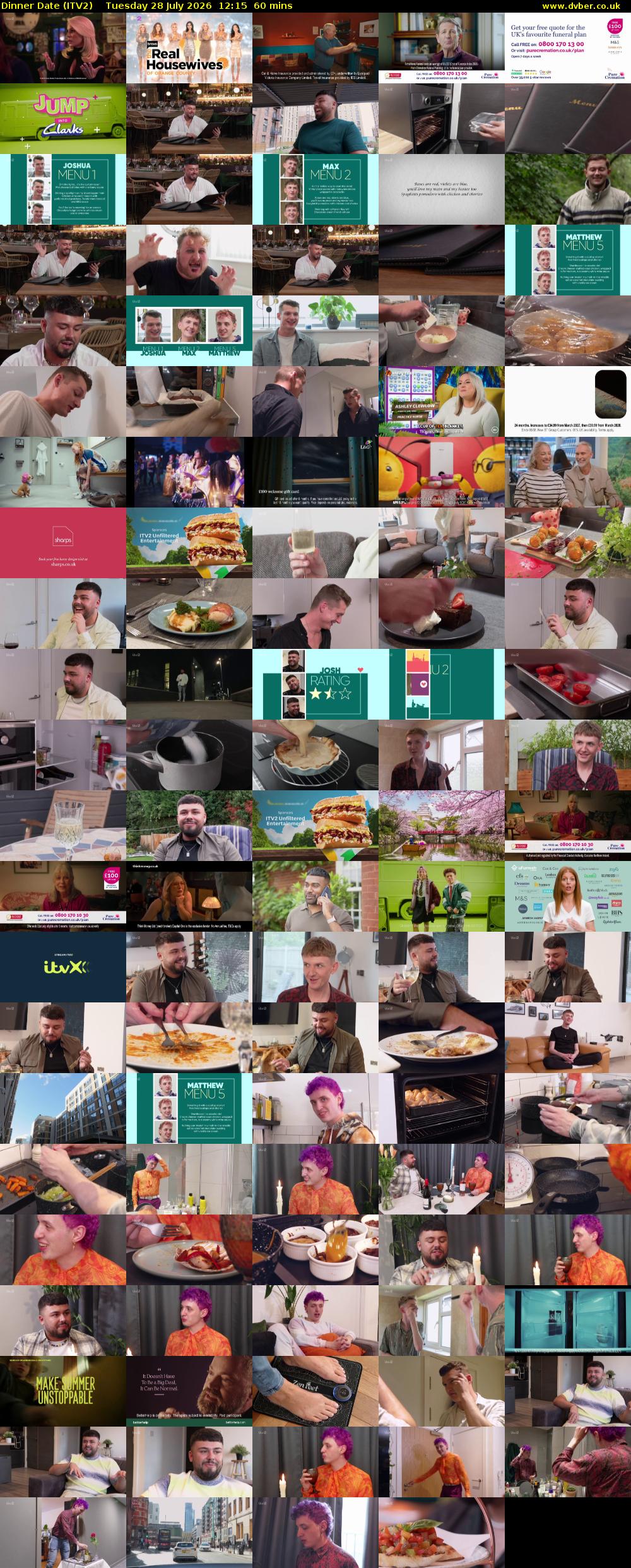 Dinner Date (ITV2) Tuesday 28 July 2026 12:15 - 13:15