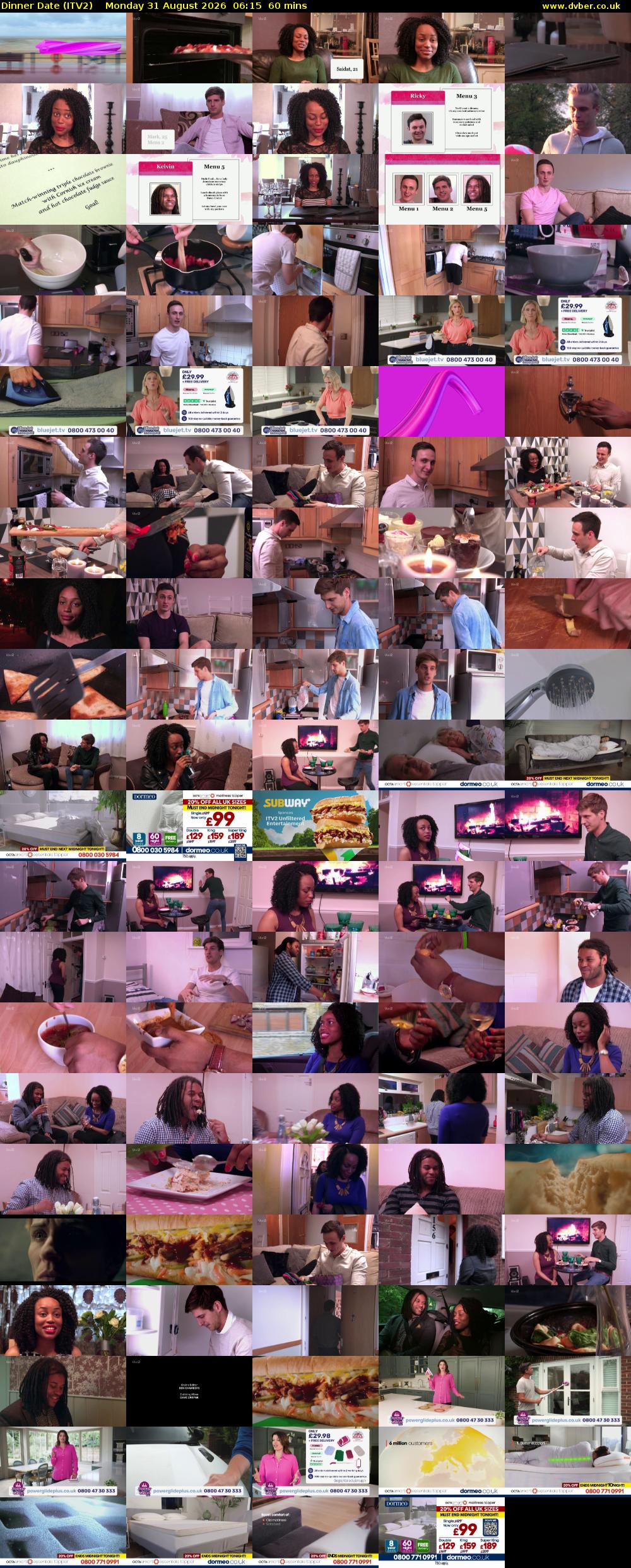 Dinner Date (ITV2) Monday 31 August 2026 06:15 - 07:15