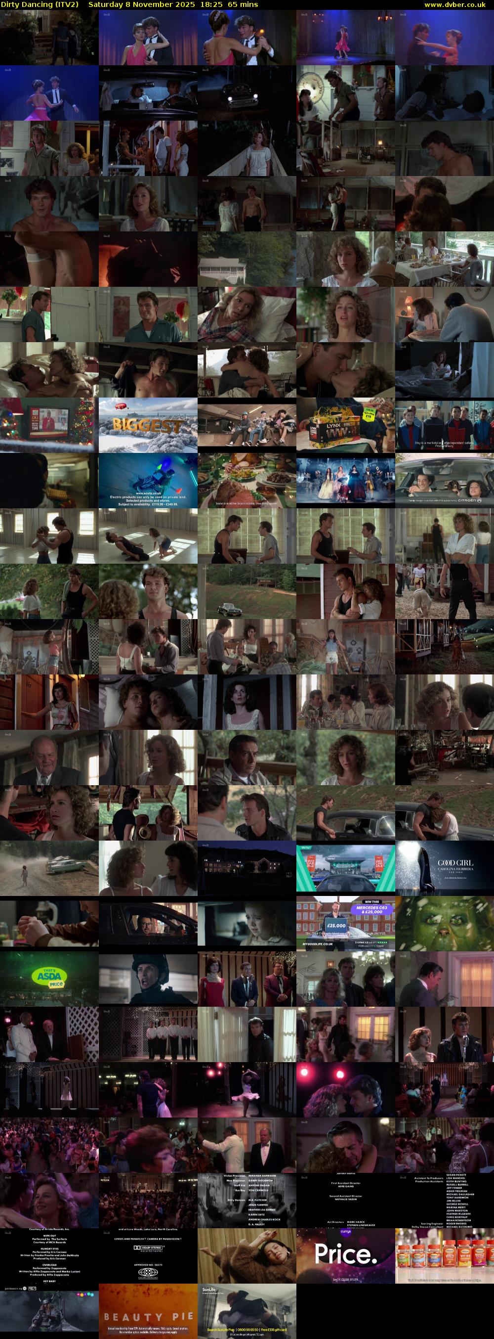 Dirty Dancing (ITV2) Saturday 8 November 2025 18:25 - 19:30