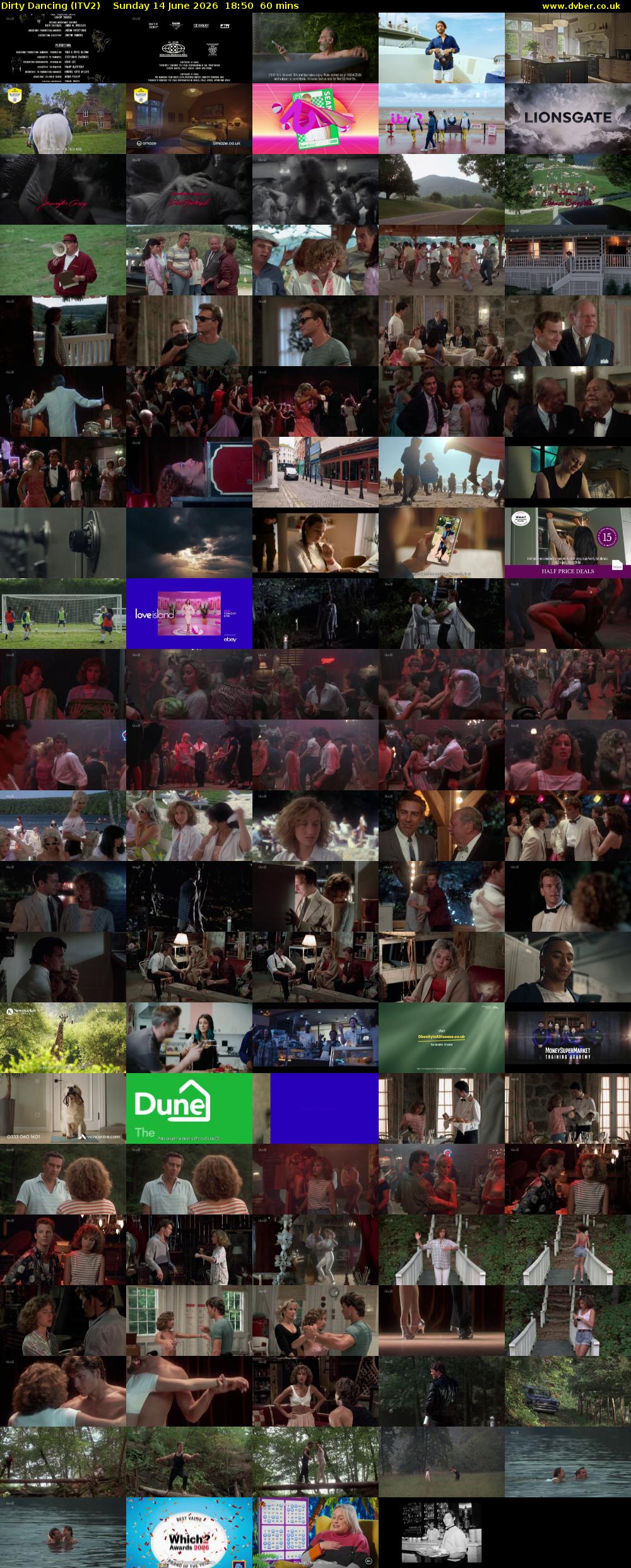 Dirty Dancing (ITV2) Sunday 14 June 2026 18:50 - 19:50