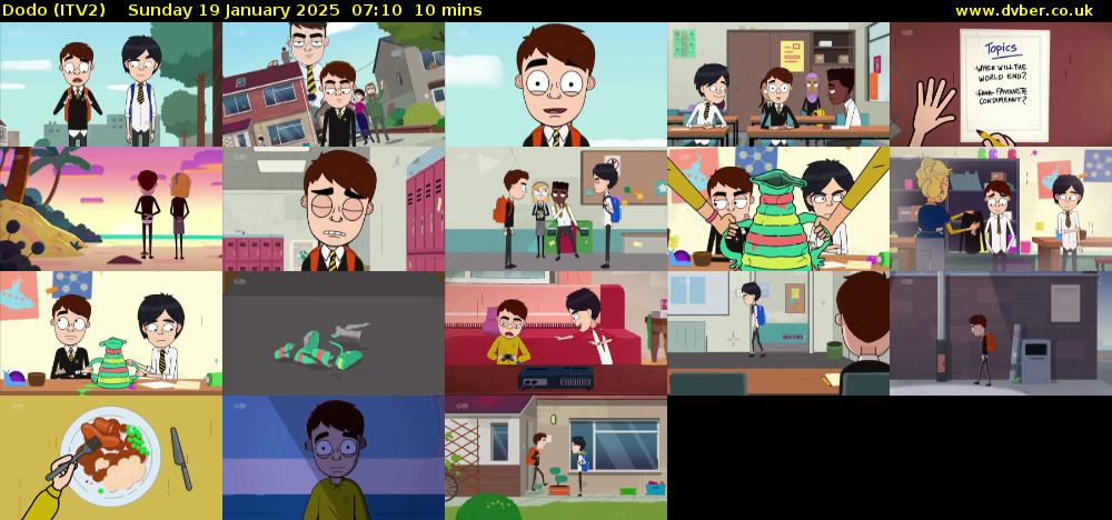 Dodo (ITV2) Sunday 19 January 2025 07:10 - 07:20