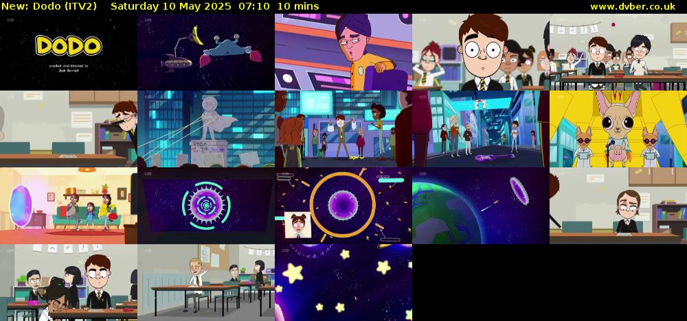 Dodo (ITV2) Saturday 10 May 2025 07:10 - 07:20