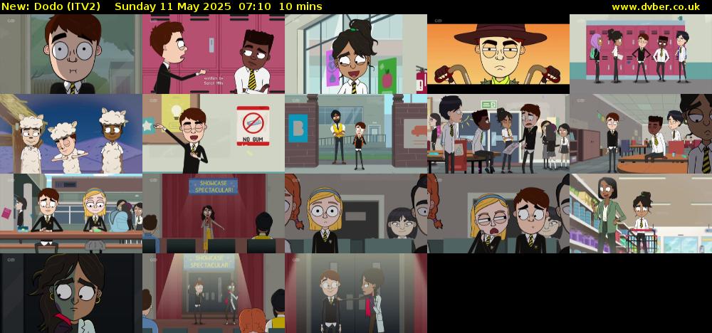 Dodo (ITV2) Sunday 11 May 2025 07:10 - 07:20