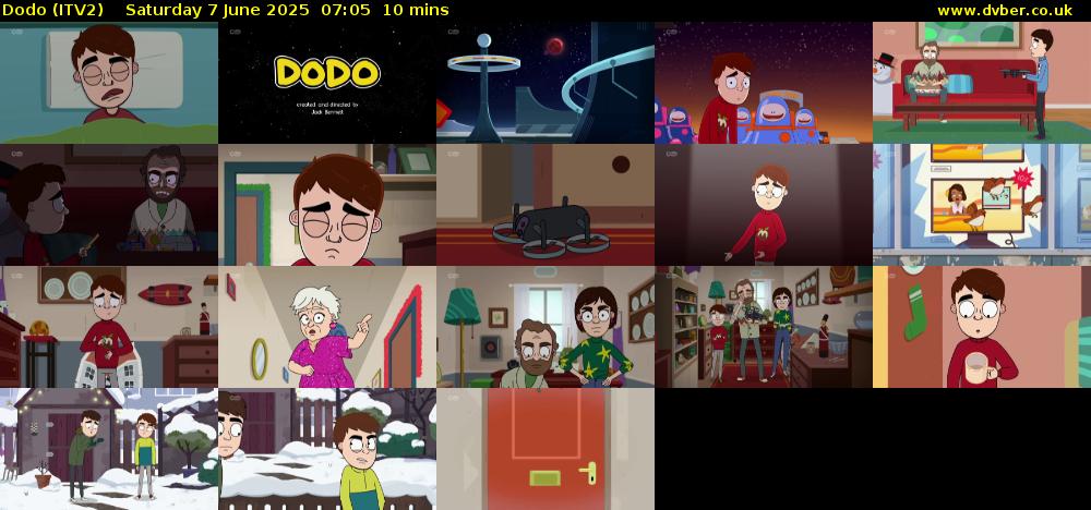 Dodo (ITV2) Saturday 7 June 2025 07:05 - 07:15
