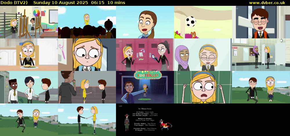 Dodo (ITV2) Sunday 10 August 2025 06:15 - 06:25