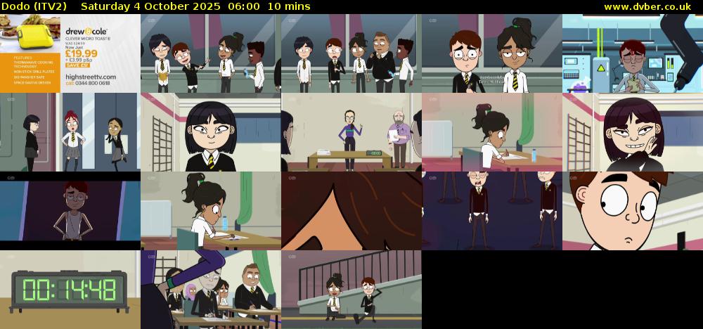 Dodo (ITV2) Saturday 4 October 2025 06:00 - 06:10