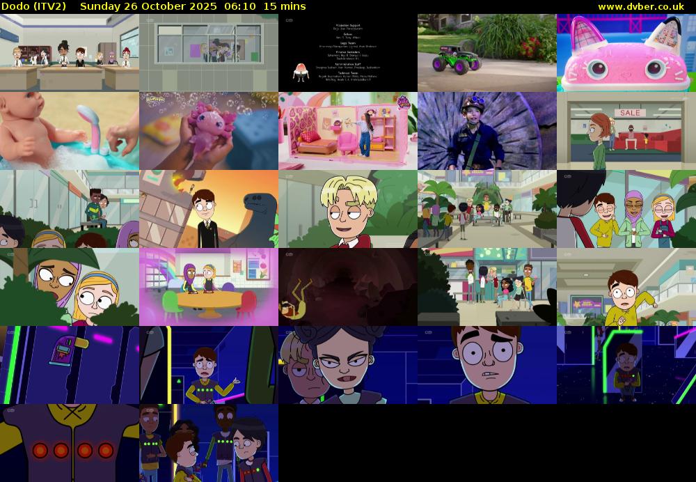Dodo (ITV2) Sunday 26 October 2025 06:10 - 06:25