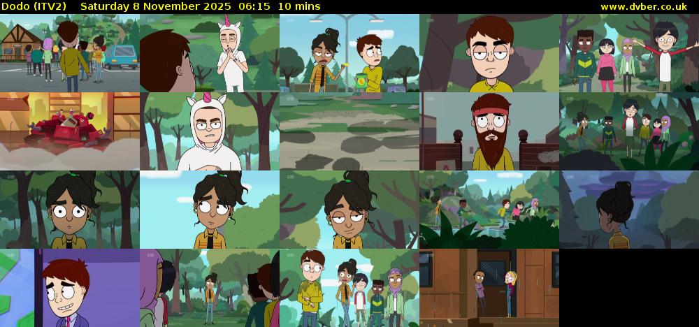 Dodo (ITV2) Saturday 8 November 2025 06:15 - 06:25