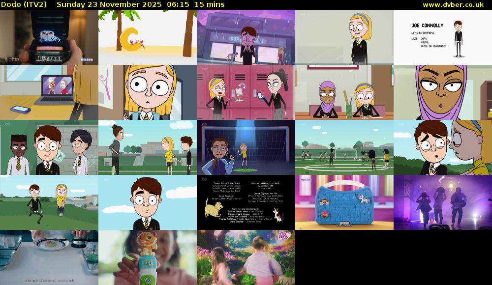 Dodo (ITV2) Sunday 23 November 2025 06:15 - 06:30