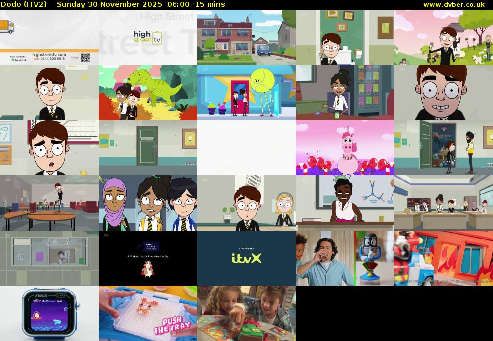 Dodo (ITV2) Sunday 30 November 2025 06:00 - 06:15