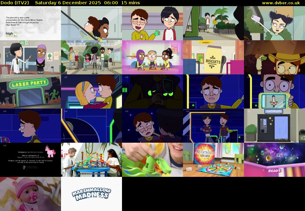 Dodo (ITV2) Saturday 6 December 2025 06:00 - 06:15