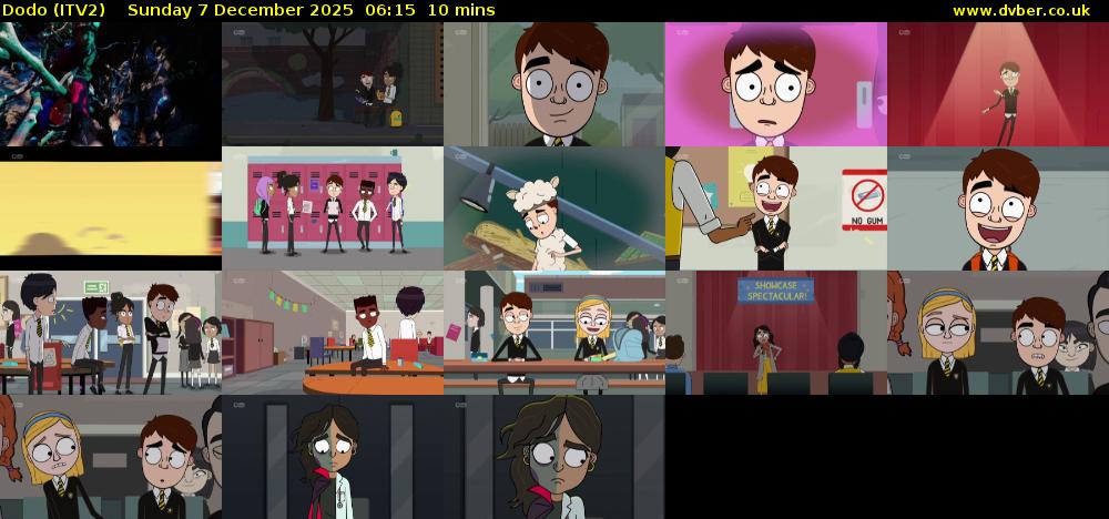 Dodo (ITV2) Sunday 7 December 2025 06:15 - 06:25