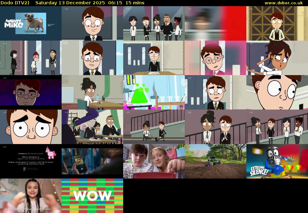 Dodo (ITV2) Saturday 13 December 2025 06:15 - 06:30